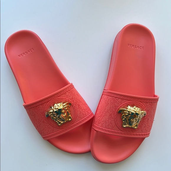 Versace Women's Coral Slides - Picture 1 of 9